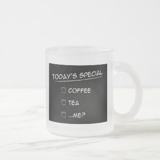 Café Vidro Jateado Special de hoje: Café, chá ou… mim? Caneca