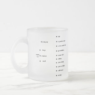 Café Vidro Jateado uma caneca de medição divertida