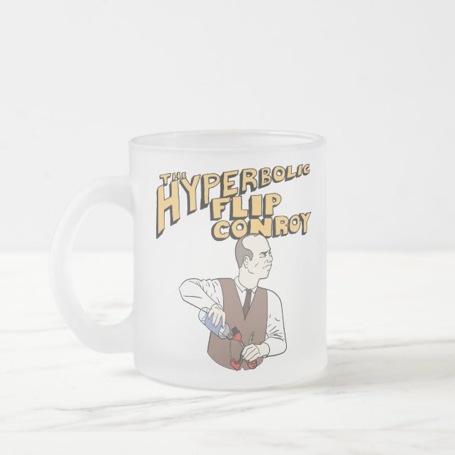 Café Vidro Jateado Uma caneca hiperbólica oficial de Conroy do (Esquerda)