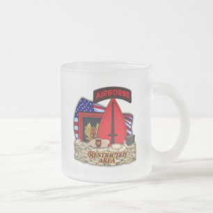 Café Vidro Jateado USASOC - operações especiais comando de caneca con