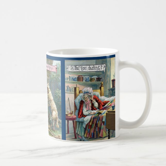 Café Vintage pouca caneca da capa de equitação vermelha (Direita)