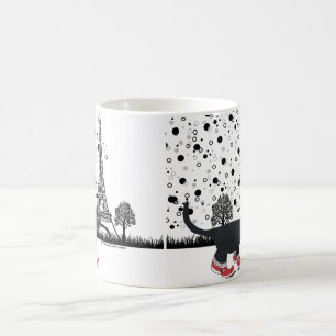 Café Vista-vista na caneca de Paris