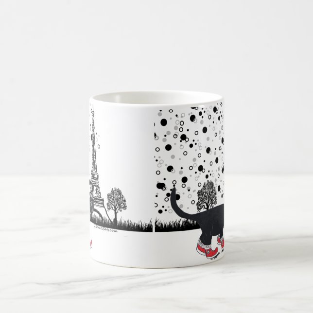 Café Vista-vista na caneca de Paris (Centro)