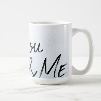 Café "Você e eu - Mínima caneca de Amor Azul