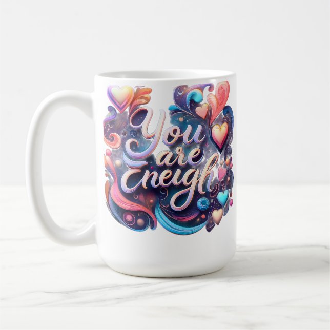 Café Você É Suficiente — Caneca de Afirmação Inspirador (Esquerda)