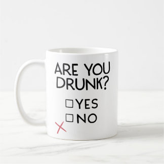 Café Você está bêbado caneca, caneca engraçada de café,
