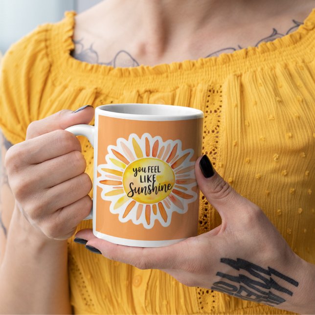 Café Você Se Sente Como Uma Caneca De Sol (Empower someone special with this, "You feel like sunshine" mug! )