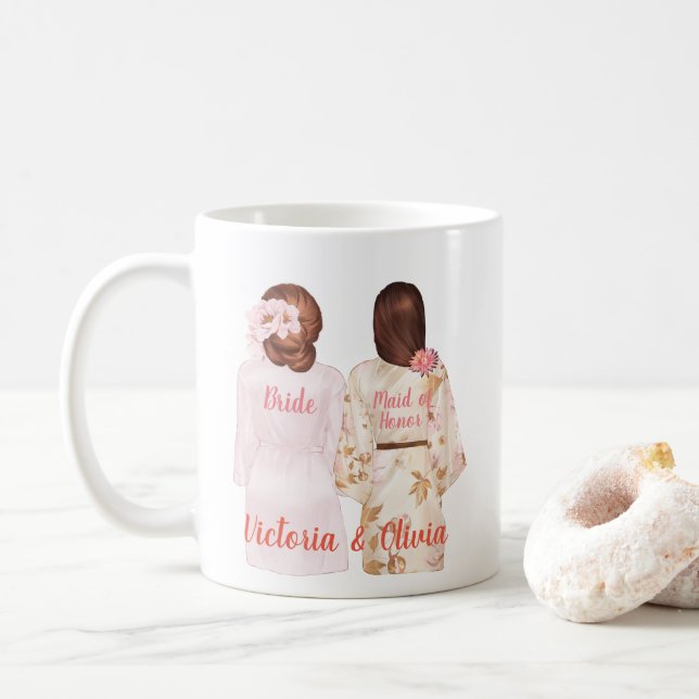 Café Você será minha caneca da madrinha de casamento (Com Donut)