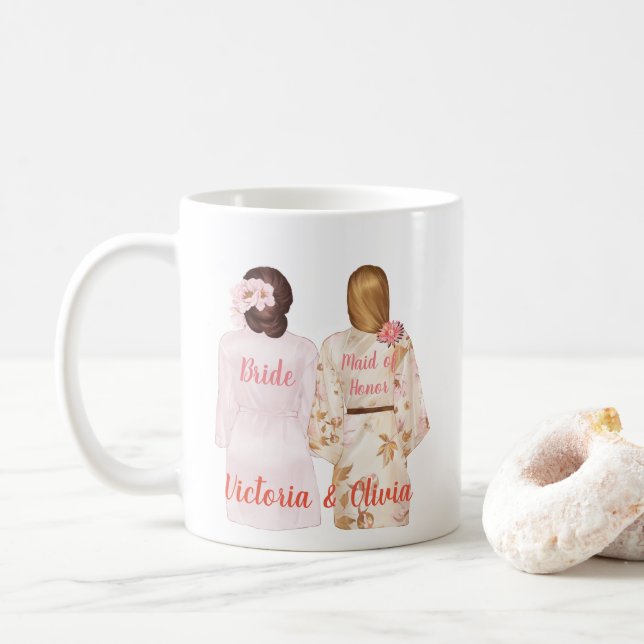Café Você será minha caneca da madrinha de casamento (Com Donut)