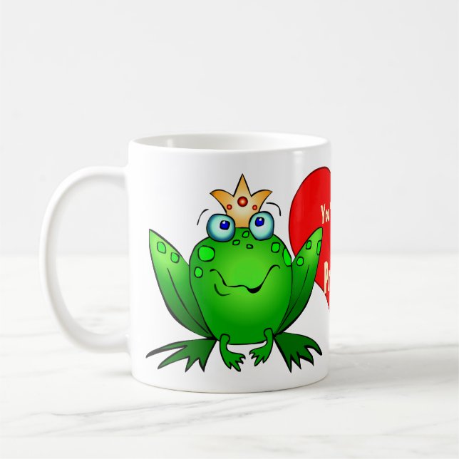 Café Você Será Sempre Minha Princesa Caneca de Rãs Fofa (Esquerda)