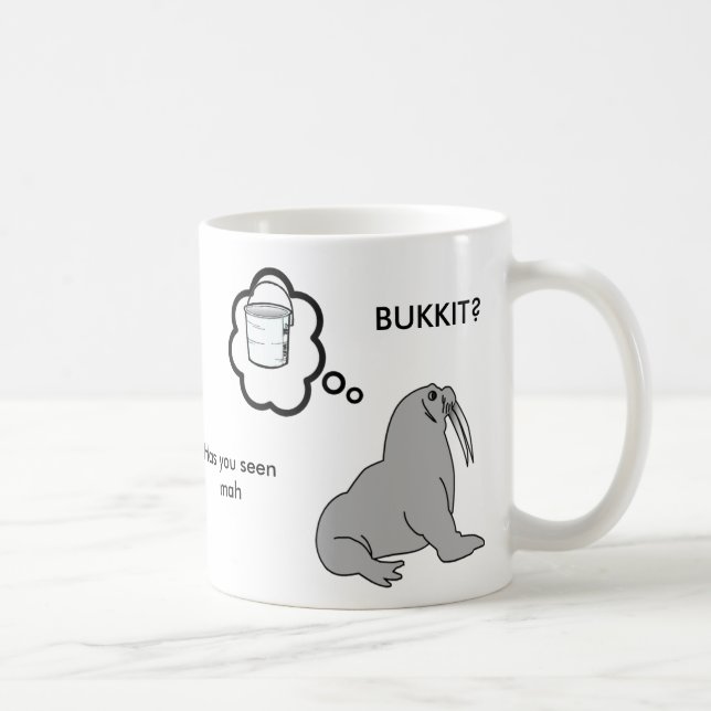 Café Você viu Mah Bukkit? Caneca da morsa de Lolrus/ (Direita)