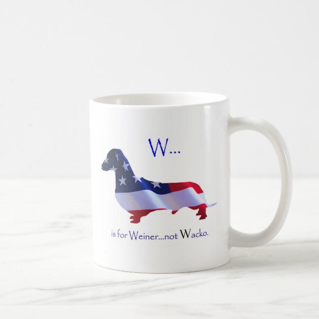 Café W é para a caneca de Weiner (Direita)