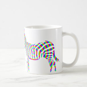Café Zebra Red Silhouette Mug ou Caneca de viagem