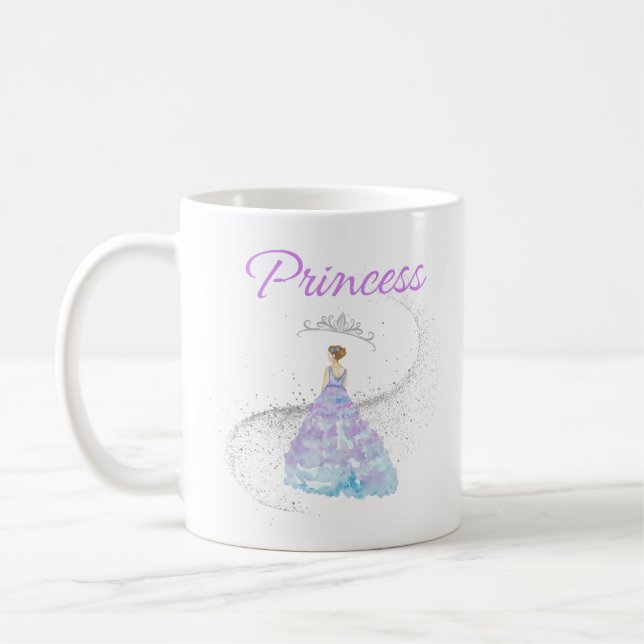 cafeteira princesa café roxo caneca (Esquerda)