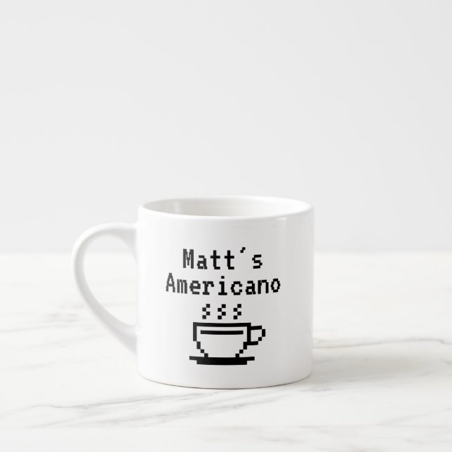 Caffè Americano caneca de café com nome personaliz (Esquerda)