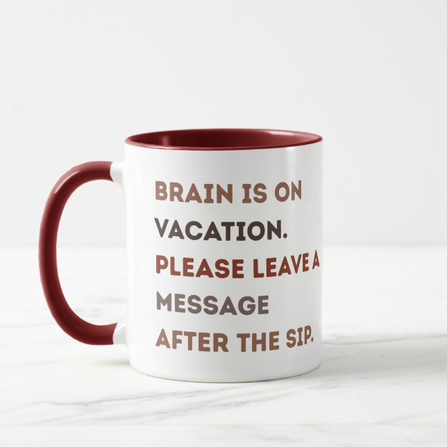 Caffeine lança uma caneca de café engraçada para e (Esquerda)
