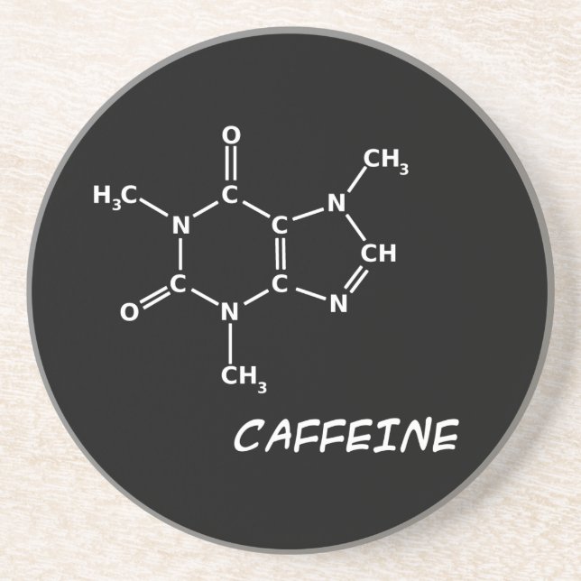 Caffeine Molecule Porta copos (Frente)
