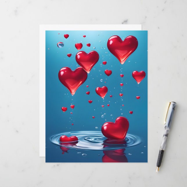 caindo corações brilhantes do Amor (Frente/Verso In Situ)