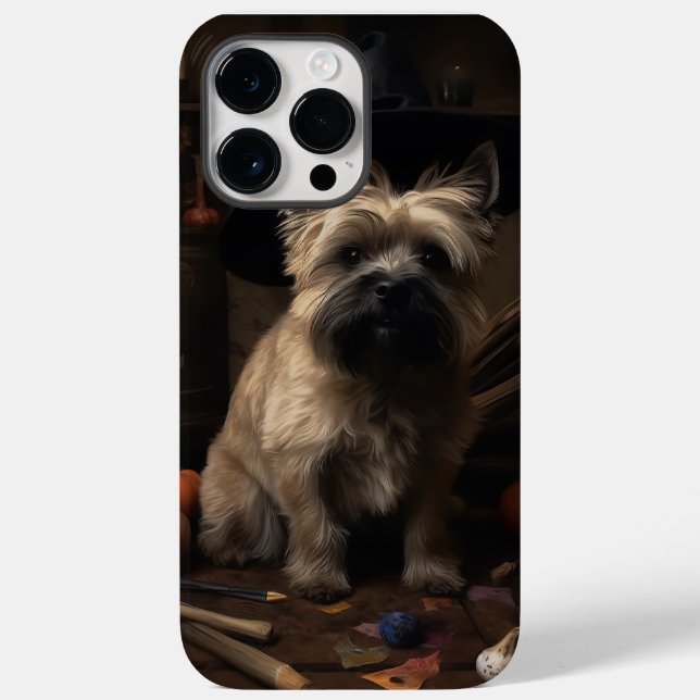 Cairn Terrier Abóboras Halloween Assustador (Verso)