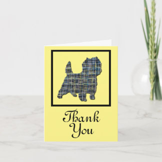 Cairn Terrier English Dog Obrigado Cartão de Sauda