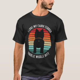 Cairn Terrier Retro Sunset Dog Bumbum T-Shirt