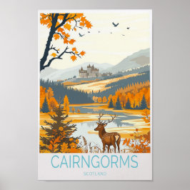 Cairngorms Poster de viagens - Scotland Viagem Wal