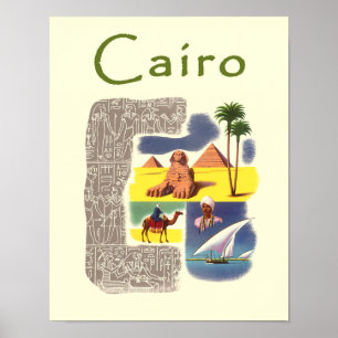 Cairo, poster de viagens do Egito