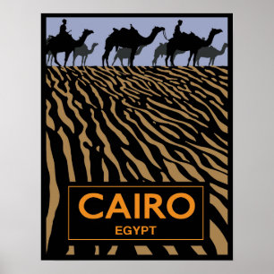 Cairo, poster de viagens do Egito