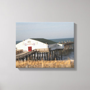 Cais de Kitty Hawk, NC, foto em canvas