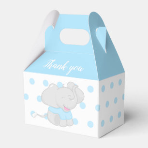 Caixa azul doce com Chá de fraldas de elefante