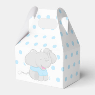 Caixa azul doce com Chá de fraldas de elefante