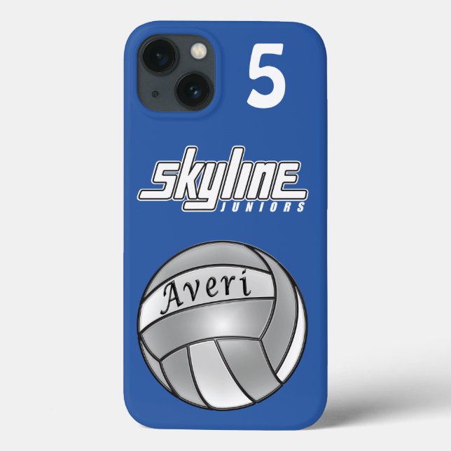 Caixa azul Xtreme do iPhone 6 do voleibol (Verso)