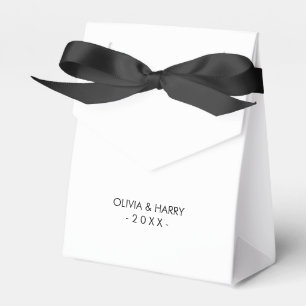 Caixa branca personalizada do favor do casamento