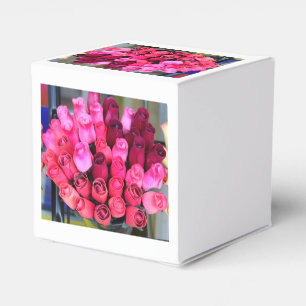 caixa cor-de-rosa do buquê