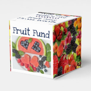 Caixa da coleção de moeda do fundo da fruta