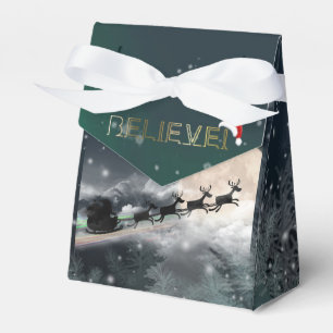 Caixa da meia-noite do favor da fita do Natal do