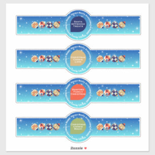 Caixa de Adesivos de Natal Personalizados Selos de