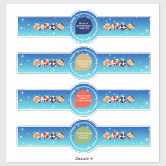 Caixa de Adesivos de Natal Personalizados Selos de