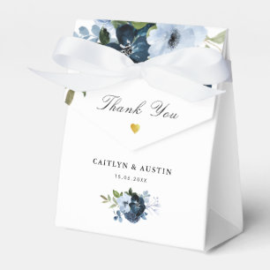 Caixa de adoração de casamento floral marinho e
