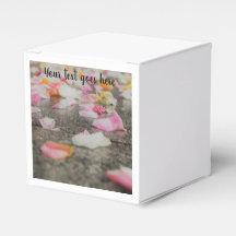 caixa de adoração de pétala de confetti rosa