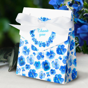 Caixa de agradecimento de arte em aquarela floral