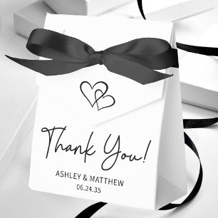 Caixa de Agradecimento de Casamento Simple Hearts
