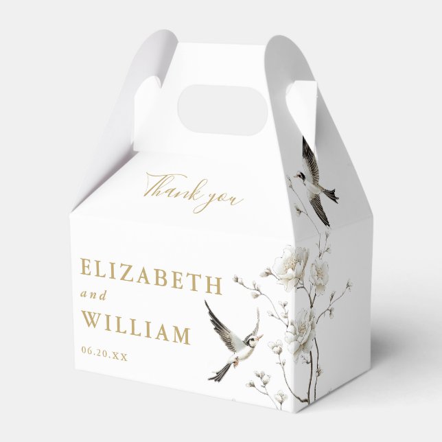 Caixa de Agradecimento de Casamento Tradicional em (Frente)