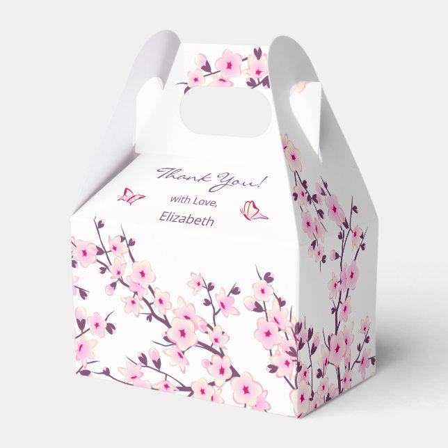Caixa de Agradecimento Personalizada com Flor de C (Frente)