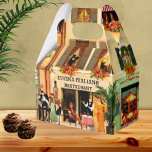 Caixa de Agradecimento Romântico Italiano<br><div class="desc">Elegante caixa de agradecimento com uma cena romântica italiana com um hotel e restaurante. Bela para qualquer celebração em estilo italiano ou mediterrâneo ou para um restaurante ou padaria. Pintura artística original de ©Anne Vis.</div>