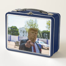 CAIXA DE ALMOÇO DE TRUMP RETRO METAL DONALD