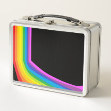 Caixa De Almoço Retroativa Com Design Arco-Íris