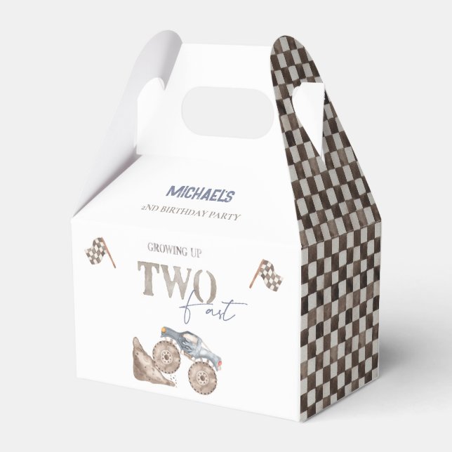 Caixa de Aniversário de Dois Monstros Rápidos (Verso)