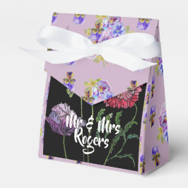 Caixa de Bolo de Casamento Lilac Floral de Berço W