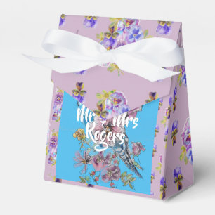 Caixa de Bolo de Casamento Lilac Floreal do Budgie